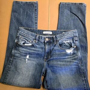 Banana Republic Women's Distressed Straight Leg Boyfriend Jeans Size 26